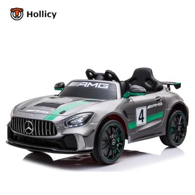 China Ride On Toy Mercedes Benz GT4 AMG Children Ride On Car Plastic Kids Car Vehicle With Remote Control for sale