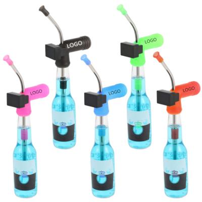 China Beautiful colorful accept order bottle branding beer bongs with led timer for sale