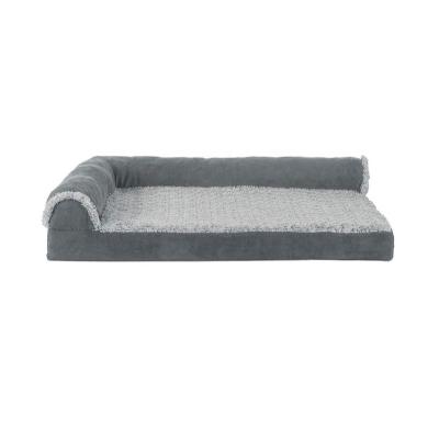 China PASSIONATE Dog Bed Chaise Lounge Sofa-Style Orthopedic L-Shaped Pet Bed for Dogs and Cats for sale