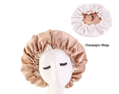 China Image Revsersiable Satin Cowl Women Double Layer Cowls With Logo Hair Cap for sale