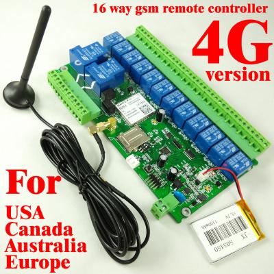 China New 4G Version 16 Relay Output GSM 3G 4G SMS AUTO Remote Relay Switch for sale