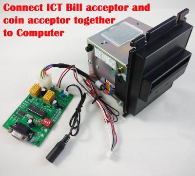 China ABS ICT Bill Acceptor Pulse Output Coin Acceptor Interface For Kiosk Machine for sale