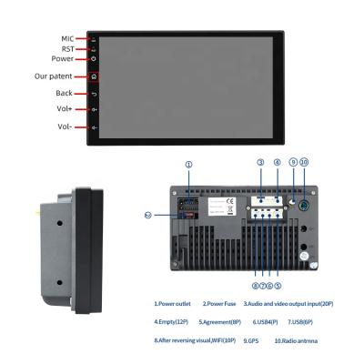 China Car Factory Built-in Gps Wifi 2.5D Capacitive Touch Screen Carplay 2 Din Stereo Automotive Car Dvd Player for sale