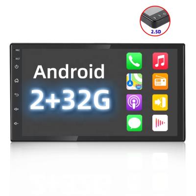 China GPS Dashboard 2.5D Wifi Gps BT 7 Dual Din 2+32G Android Player Touch Screen Car Stereo for sale