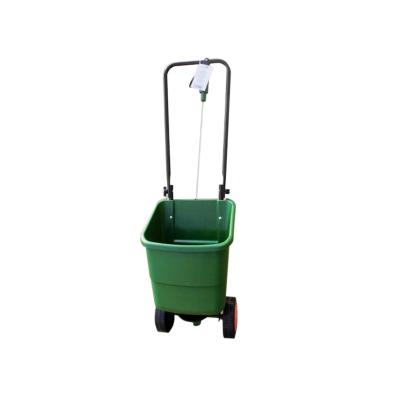 China HandyOperated Garden Hand Fertilizer Spreader Tool Manual Seed Fertilizer Spreader with Plastic Tray for sale