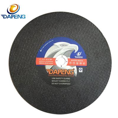 China Dapeng Abrasive Metal Cutting Wheel  Flat-Shaped P-S Hard C/GC Material BF-Phenolic Resin for sale