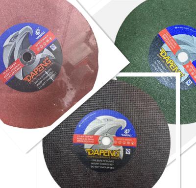 China Resin Bonded Abrasive Metal Cutting Wheel Cutting Disco Corte 14 Inch For Cutting Round Steel zu verkaufen