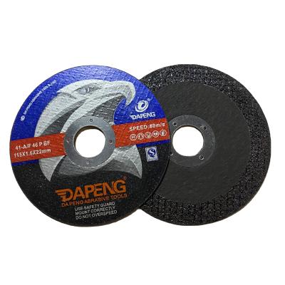 China DAPENG OEM 4.5 Inch  Flat Grinding Disc 115*1.2*22mm Abrasive Tools Hardware Tools Cutting Te koop