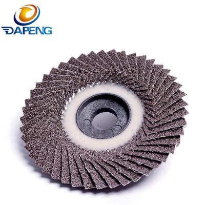 中国 4Inch Vertical Flap Disc 40 Grit Aluminum Oxide Grinding Disks 販売のため