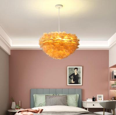 China Eco - Friendly Modern Led Feather Chandelier Vintage Pendant Lighting For Home for sale