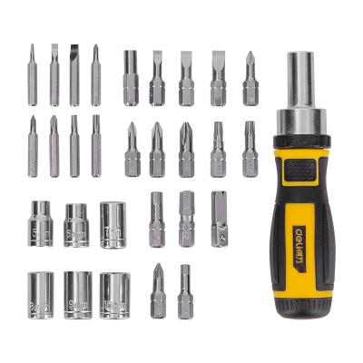 China General DIY 30 Piece Homemade Tool Kit Precision Screwdriver Set Including Slotted Phillips and Star Screwdrivers for sale