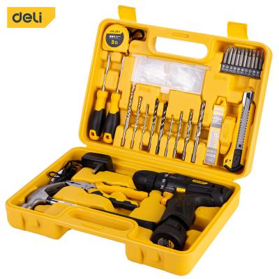 China DIY Grocery Tools DL1028L 28pcs Household Tool Kits Cordless Lithium Battery Power Screwdriver Set for sale