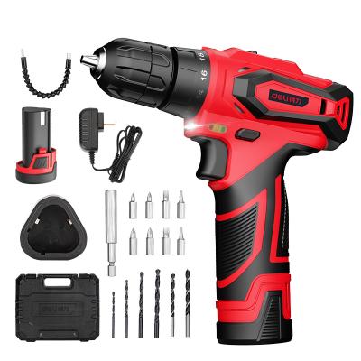 China High Quality Cordless Lithium Battery Mini Hand Electric Drill 12v Construction Site Electric Drill 280*75*230mm for sale