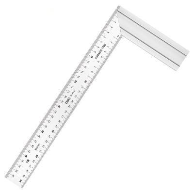 China Measuring Tools DL4037 L Type Ruler Stainless Steel Combo Square Grocery Right Angle Ruler for sale