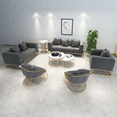 China Gray Sofa Set (Size) Design Style Velvet Fabric Sofa Sets Nordic American Living Room Adjustable Furniture for sale