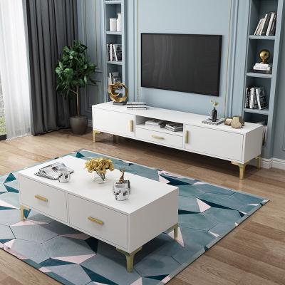 China Large TV Stand Cabinet and Coffee Table Set (The Other) Assembly of Adjustable Modern Wooden Adjustable Stand for sale