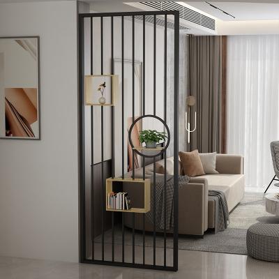 China Coastal Fancy Nordic Style Iron Metal Rack Decor Living Room Partition Room Dividers Wall for sale