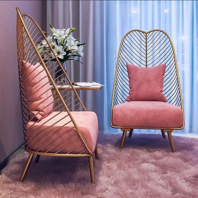 China 2021 Design 2021 Cafe Shop Adjustable Unique Leisure Single (Height) Sofa Chairs Pink Green Color Living Room Egg Chair for sale