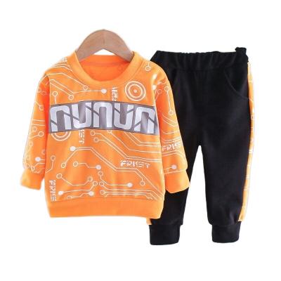 China Spring Casual New Trendy Boy's Sports Set Children 2 Piece Sets Tracksuits Leisure Suit Long Sleeve Loose Shirts for sale