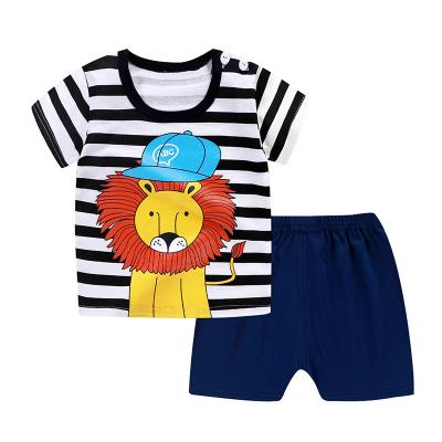 China 2022 Summer Boys Casual Clothing Sets Cotton Cartoon Graphic T-shirts Shorts Set Two Piece Kids Wear for sale