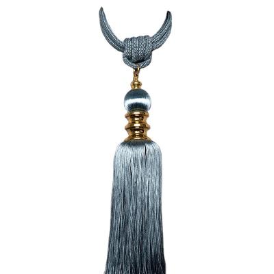 China hanging ball rope tieback tassel copper single ball tassel tieback curtain Customizable spot goods tassel fringe for curtain for sale