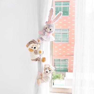 China Cute bear rabbit christmas curtain tiebacks plush home nursery decor curtain tie cartoon girlish doll gift selby curtain tieback for sale