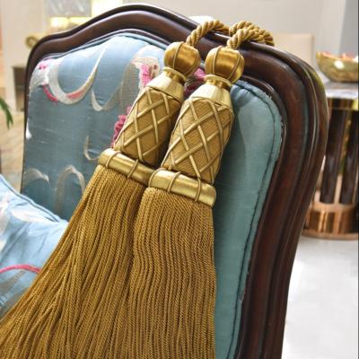 China SK Marie-Antoinette tassel door curtain cream American silver rope with tassel for curtains shower curtains with tassels for sale