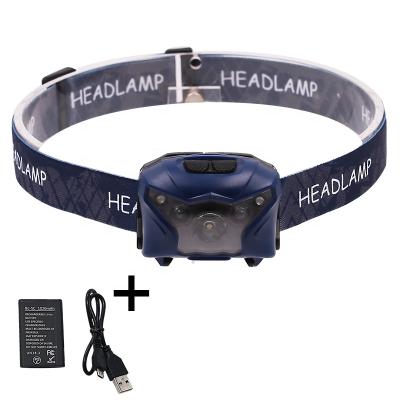 China China Ningbo Small High Power Upgrade Led Head Head Torch USB Headlight Lamp Purple Red Light For Running Camping for sale