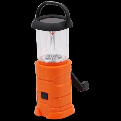 China Fishing Camping Traveling Hiking High Quality Colorful ABS Solar Panel Energy Walking Spotlight 40mAh Rechargeable Battery Dynamo Crank Handle LED Camping Lantern for sale