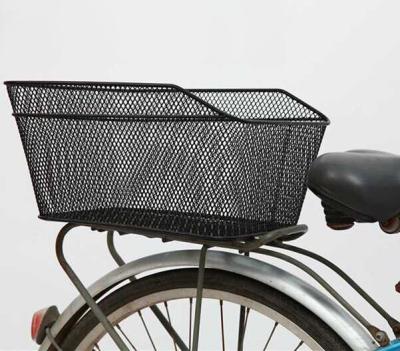 China Hot Selling High Quality Quick Release Steel Bicycle Rear Basket For Bike Storage for sale