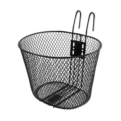 China Black Quick Release Stainless Steel Wire Mesh Bicycle Basket Steel Wire Bike Basket for sale