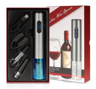 China 2021 Success Viable Rechargeable Cordless Electric Amazon Wine Opener Gift Set Corkscrew Wine Kit For Household for sale