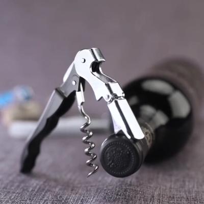 China Metal Corkscrew Multi Function Stainless Steel Portable Promotion Wine Bottle Opener With Custom Logo for sale