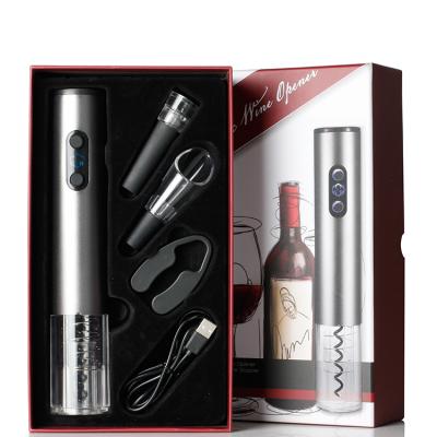 China RECHARGEABLE Automatic Electric Wine Bottle Corkscrew Opener with Foil Cutter for sale