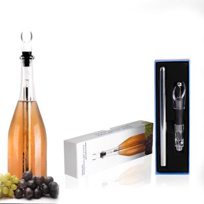 China 2021 New Idea Disposable Wine Fridge Stick With Pourer And Cork Wine Cooler Gift for sale