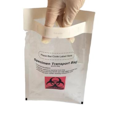 China 95kpa 95kpa Disposable Plastic Medical Biohazard Biohazard Zippered Zipper Zipper Zipper Lock Specimen Bag for sale