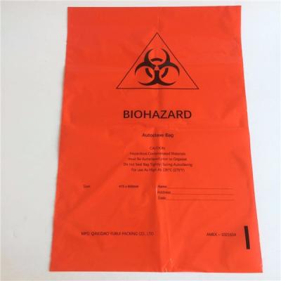 China Red Biodegradable PE Biohazard Medical Waste Bag for sale