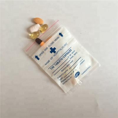 China Safety China Supplier Printing Store Pills Medicine Plastic Zipper Bag for sale