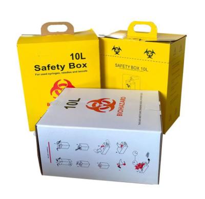 China YURUI Biodegradable Medical Waste Collection Safety Sharps Waste Paper Box for sale