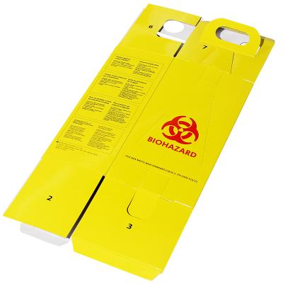 China High Quality Recyclable Disposable Biohazard Box Medical Waste Sharps Container Safty Box For Syringe for sale