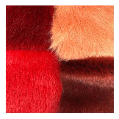 China Auto Stock Upholstery Plush Manufacturer Price High Quality Lot Polyester Faux Fur Printing Fabric for sale