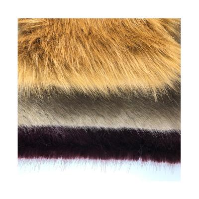 China Auto upholstery heavy single fox fur plush fabric artificial garment fabric in stock for sale