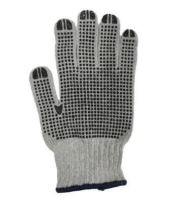 China Comfortable and breathable dye black PVC dotted cotton work gloves luvas CE10100 warehouse work glove for sale