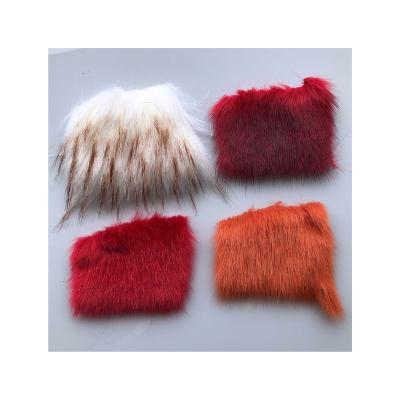 China Auto Wholesale Raccoon Faux Fur Fabric Jacquard Plush Stock Upholstery Fabric for sale