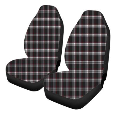 China Luxury Digital Custom Car Seat Cover Plaid Pattern 2 Car Accessories Protector Stylish Atmospheric Car Decoration for sale