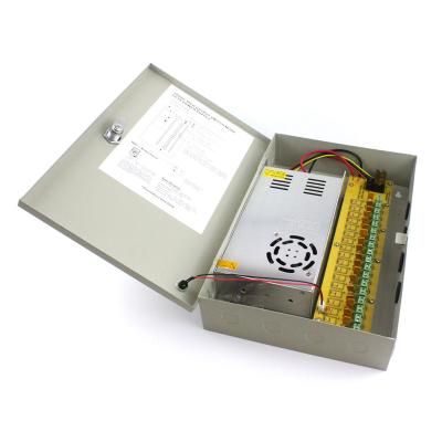 China PTC 30A 18CH Fuse CCTV Camera Power Supply Distribution Box 12v Multi Output Power Supply For CCTV Camera for sale