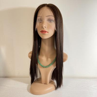 China #1b/8c Color #1b/8c Lace Top Natural Straight Lace Front Wig Hide Medical Jewish Women Hair Topper For Thin Hair Less Shedding Alopecia Lump Extension for sale