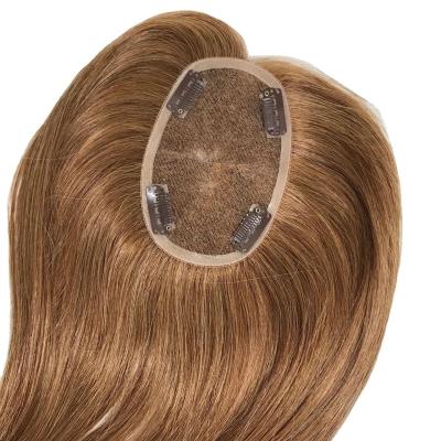 China Women Silk Straight Hair Topper For Thin Hair Loss Less Alopecia Replacement Baldness Hair Pieces Medical Wig for sale