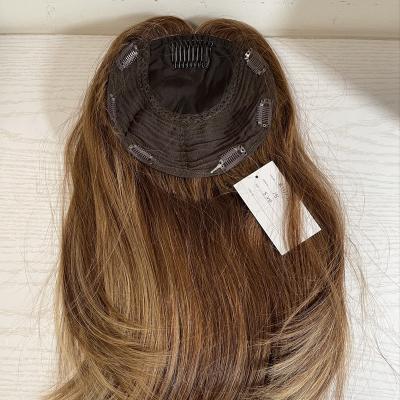 China Luxury Jewish Kosher Medical Hair French Silk Top Lace Top Wig For Thin Hair Less Loss Baldness Alopecia Replacements for sale