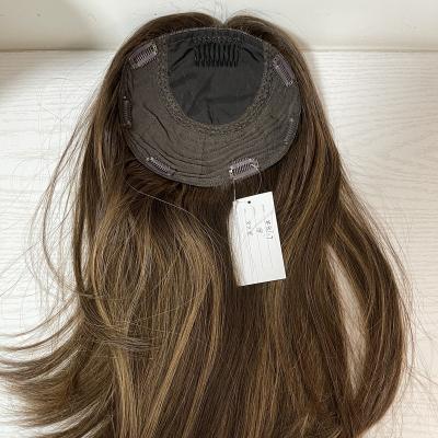 China Luxury Jewish Kosher Medical Hair French Silk Top Lace Top Wig For Thin Hair Less Loss Baldness Alopecia Replacements for sale